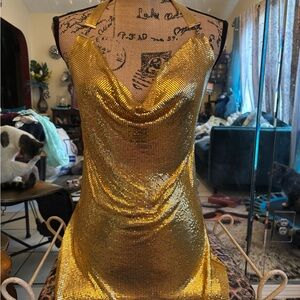 Gold Metallic Dress